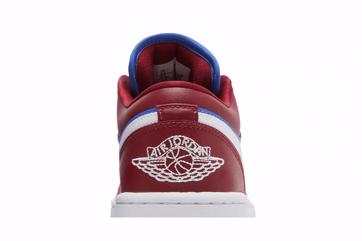 Women's Air Jordan 1 Low Deep Red Blue, view 8