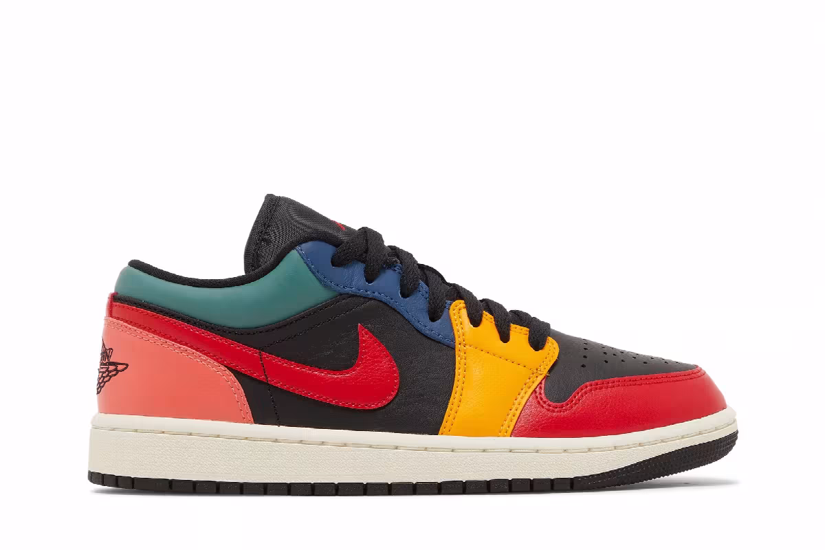 Women's Air Jordan 1 Low SE Black Multi-Color, view 2