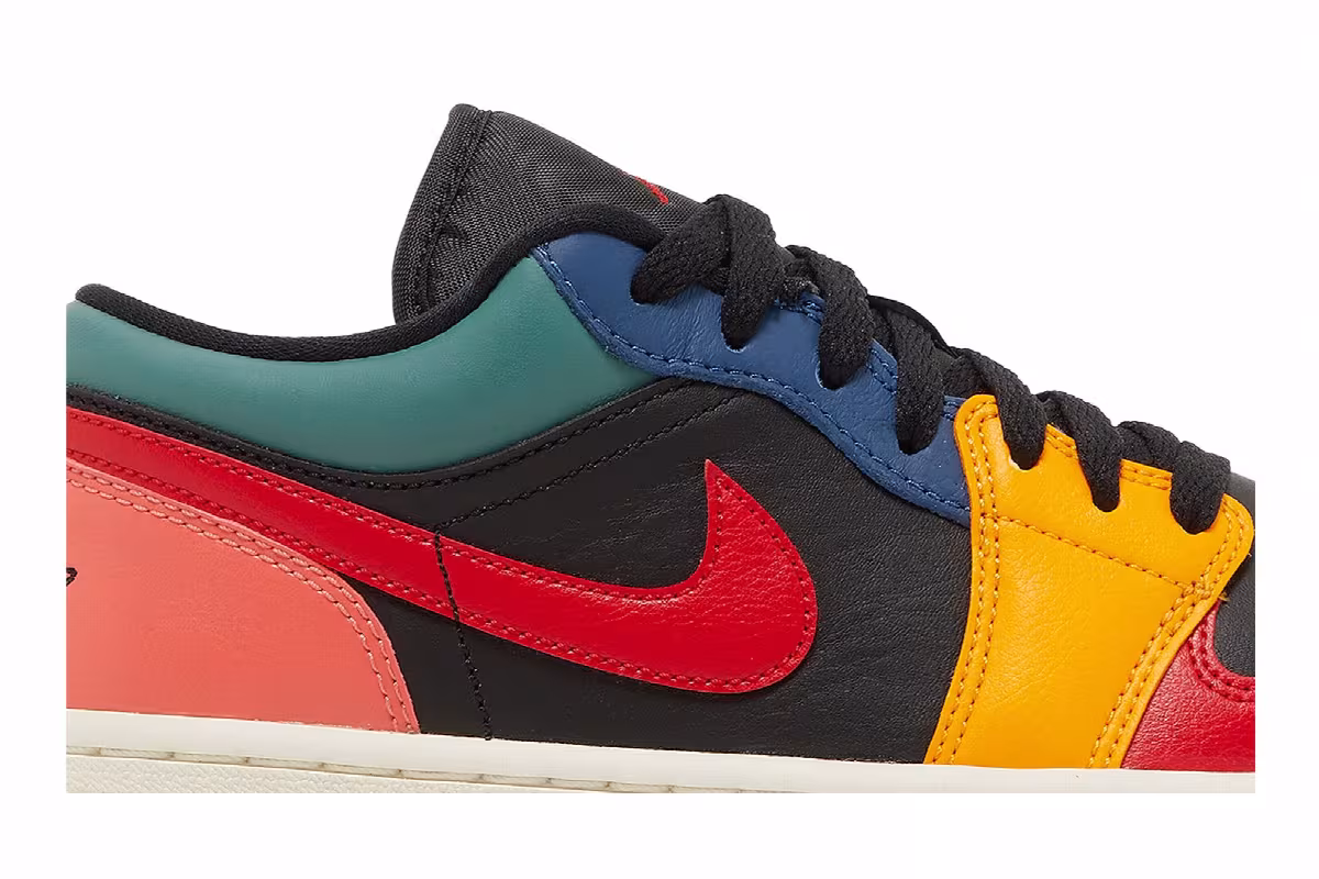 Women's Air Jordan 1 Low SE Black Multi-Color, view 3