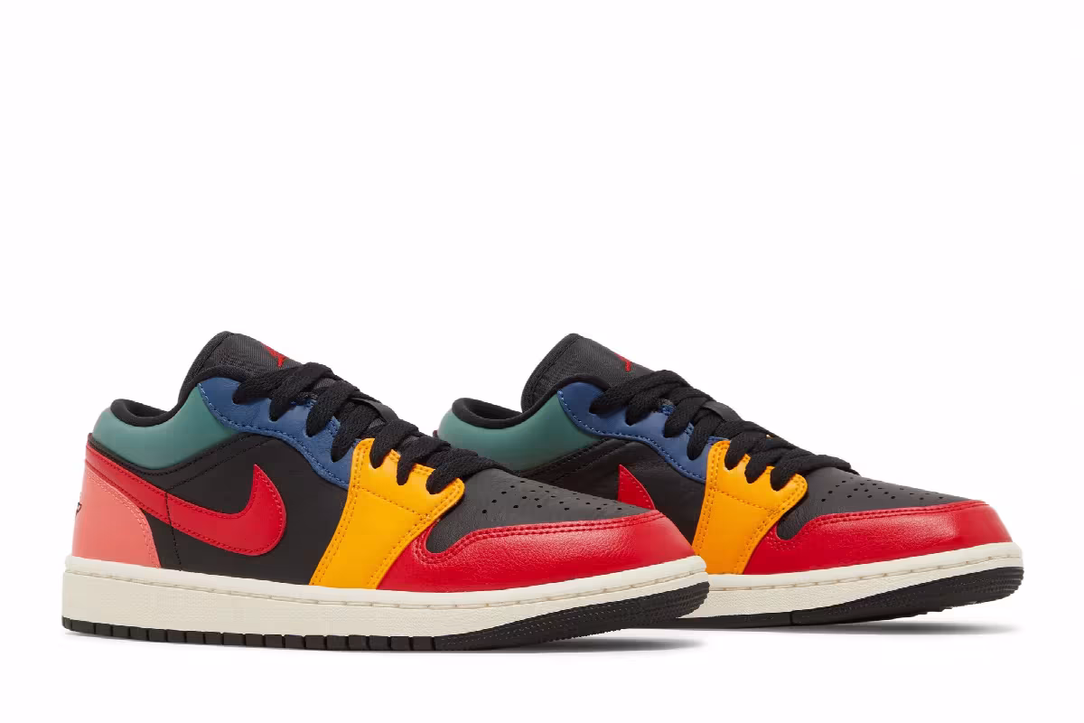 Women's Air Jordan 1 Low SE Black Multi-Color, view 9