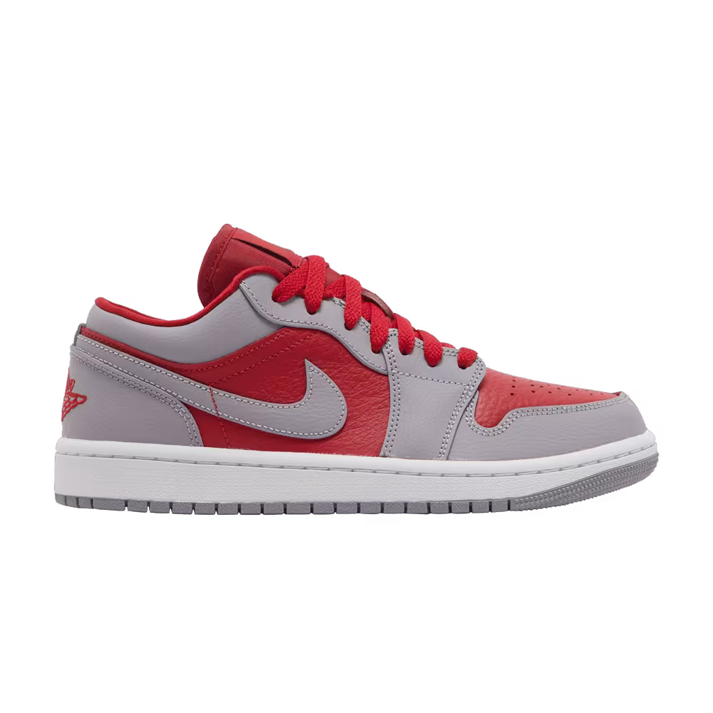 Women's Air Jordan 1 Low SE Split - Gym Red Cement Grey