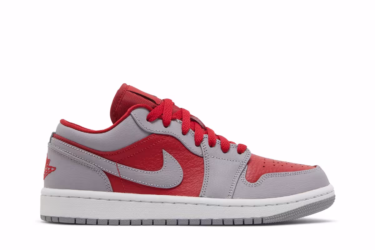 Women's Air Jordan 1 Low SE Split - Gym Red Cement Grey, view 2