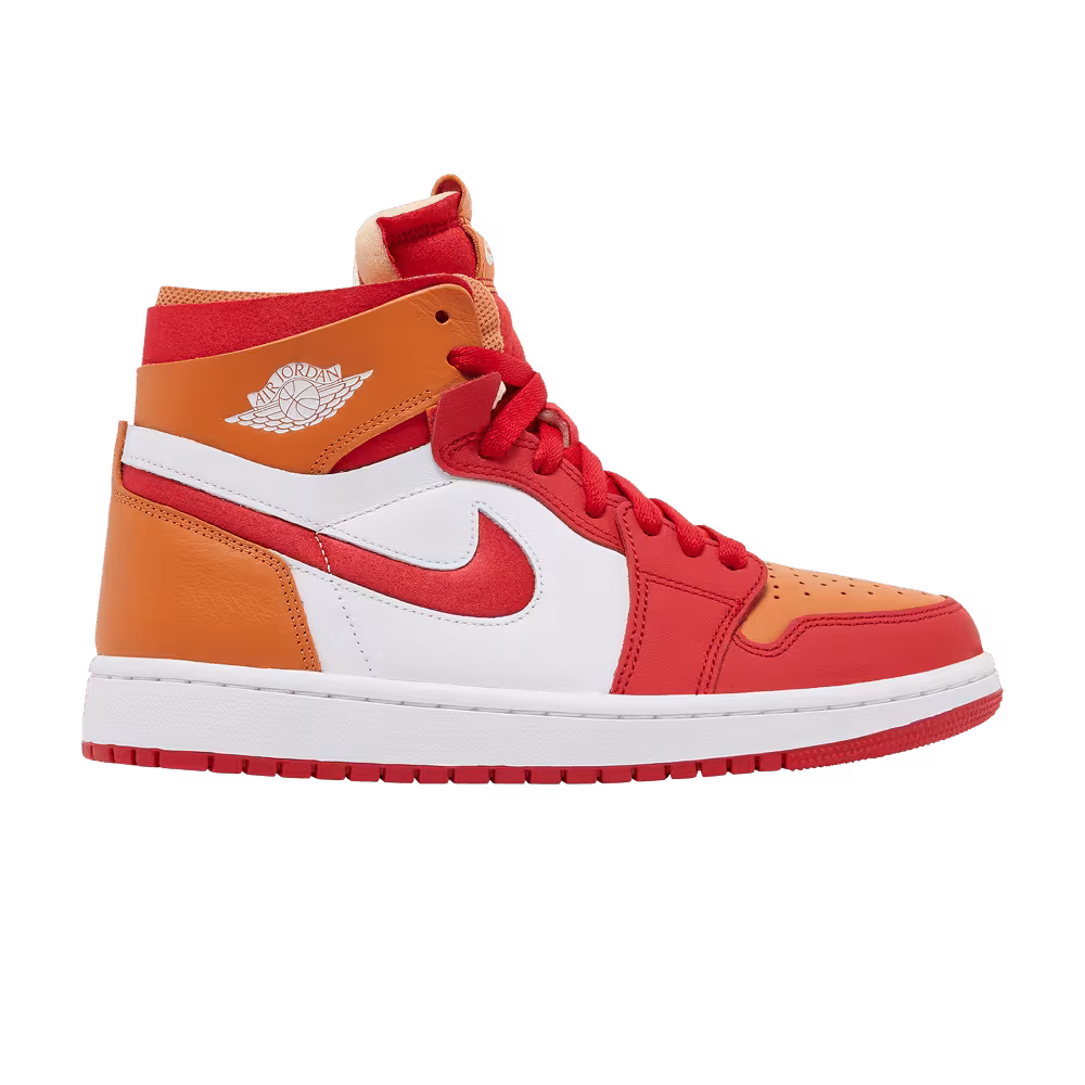Women's Air Jordan 1 Zoom Air Comfort Fire Red Hot Curry