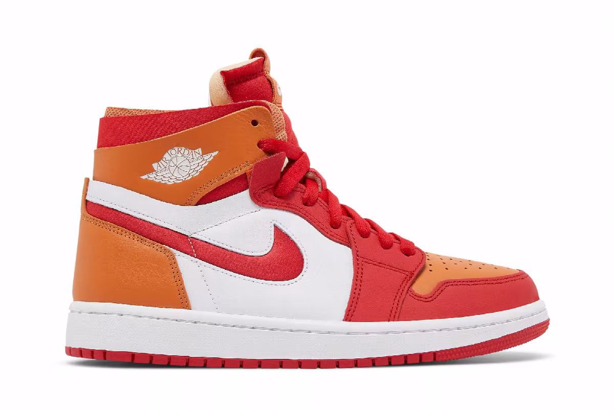Women's Air Jordan 1 Zoom Air Comfort Fire Red Hot Curry, view 2