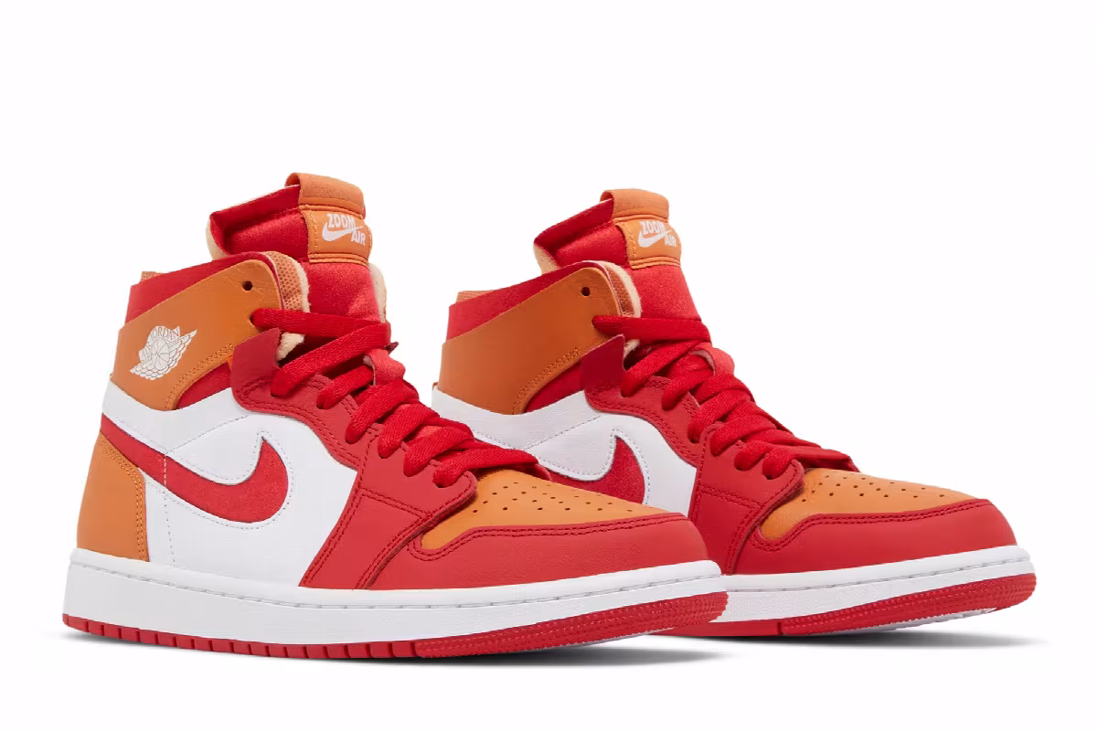 Women's Air Jordan 1 Zoom Air Comfort Fire Red Hot Curry, view 9