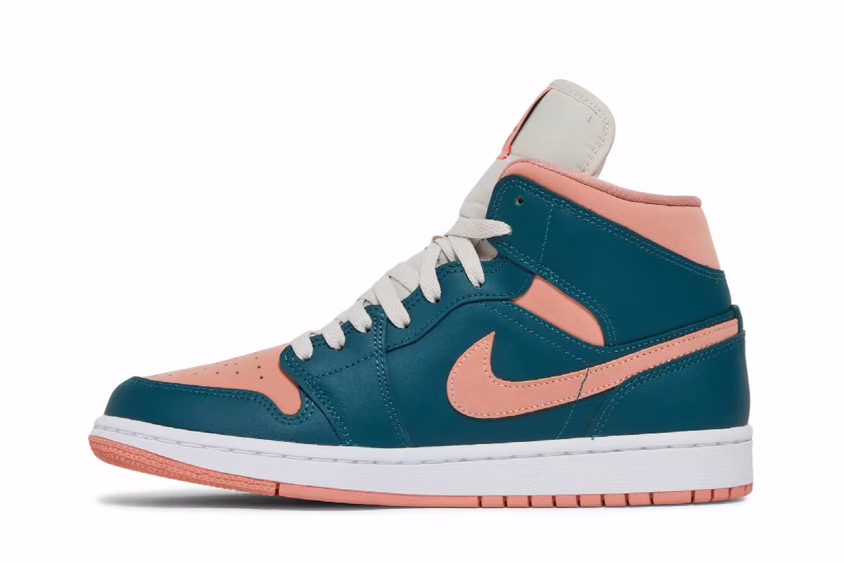 Women's Air Jordan 1 Mid Dark Teal Green, view 4