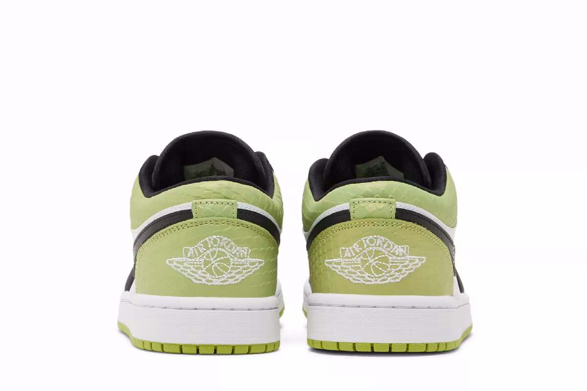 Women's Air Jordan 1 Low SE Vivid Green Snakeskin, view 7
