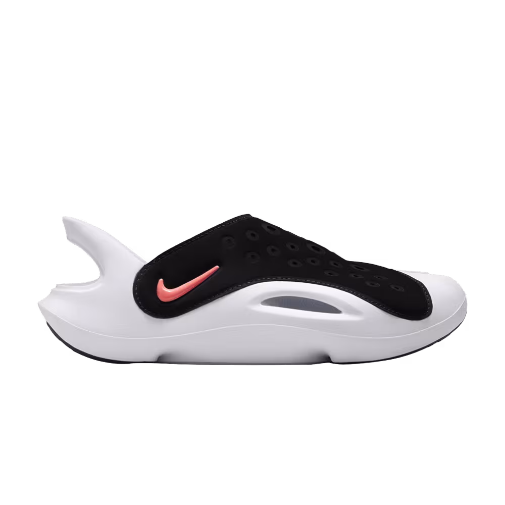 Nike Aqua Swoosh Sandal GS Black Hyper Orange