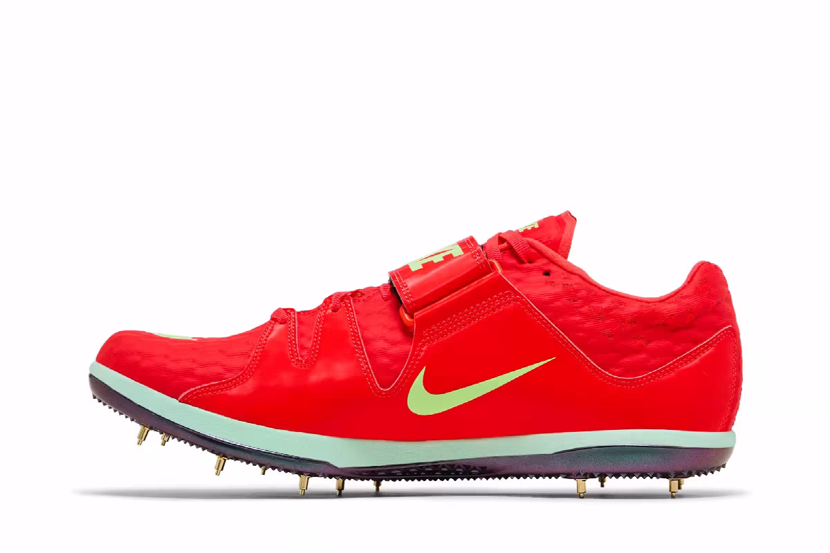 Nike High Jump Elite Bright Crimson Lime Blast, view 4