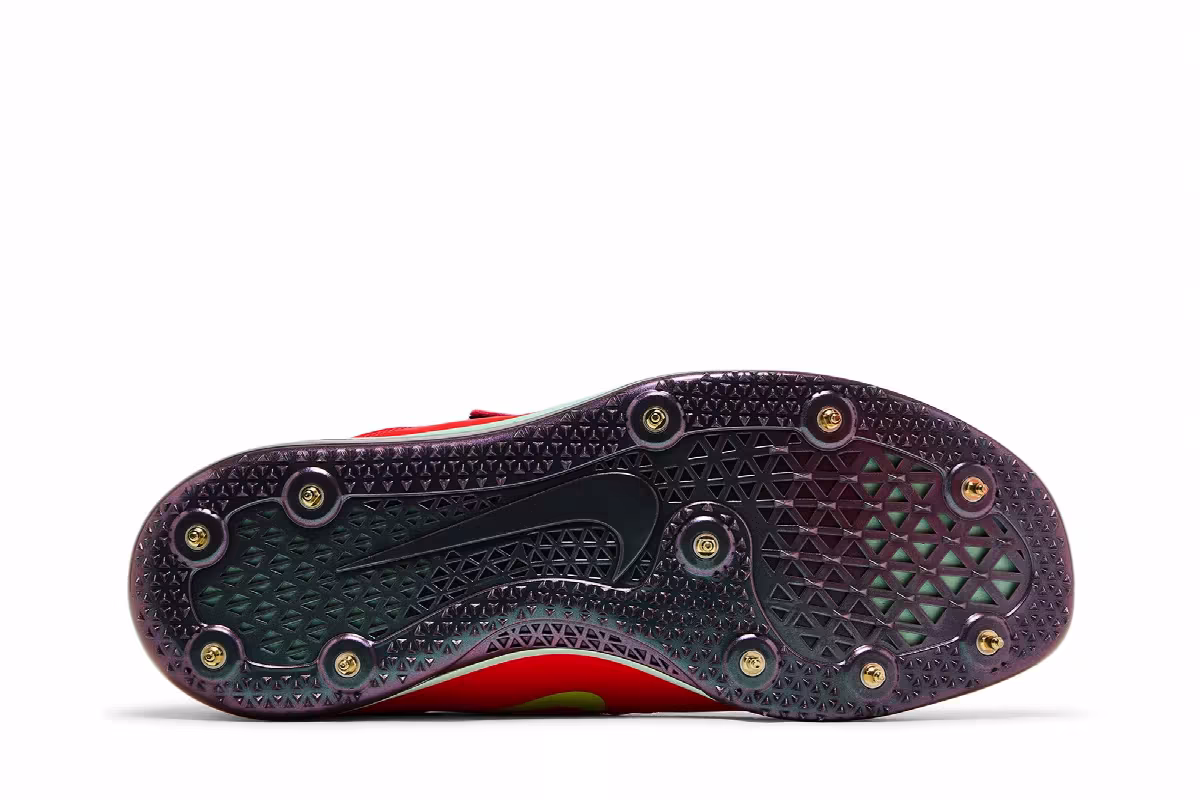 Nike High Jump Elite Bright Crimson Lime Blast, view 5