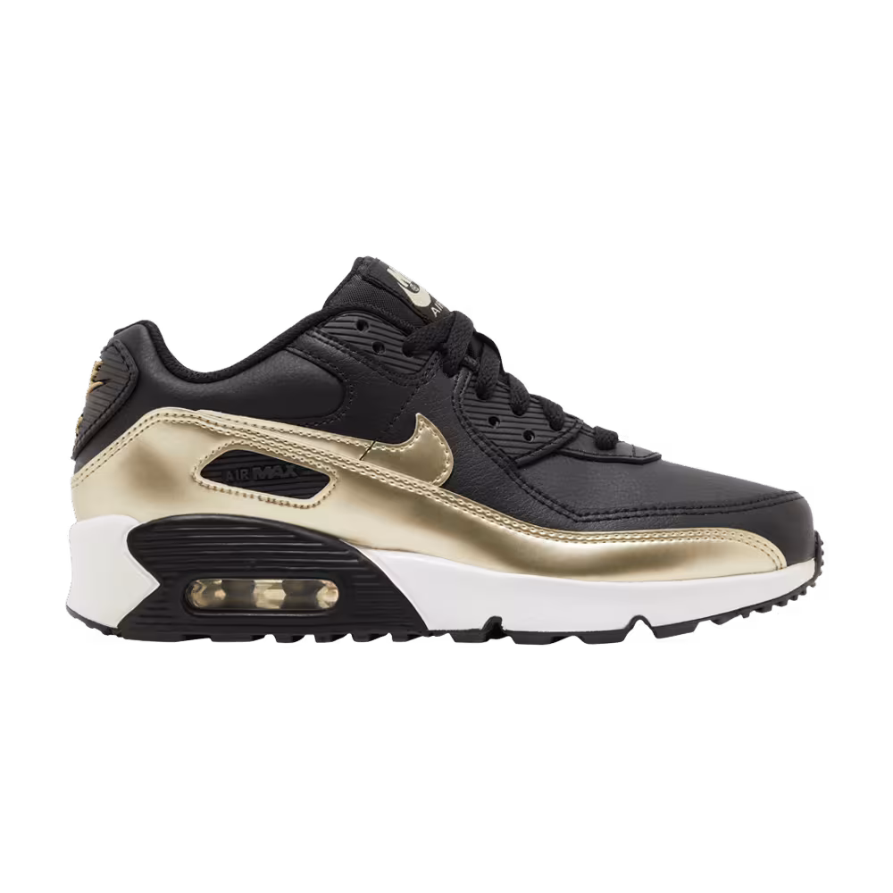 Nike Air Max 90 LTR GS Black Metallic Gold Star