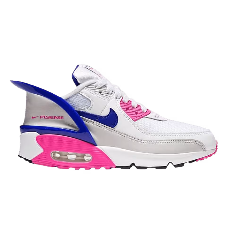 Nike Air Max 90 FlyEase GS White Pink Glow Concord