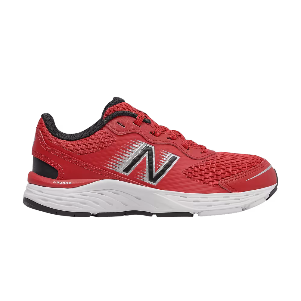 New Balance 680v6 Big Kid Team Red Black