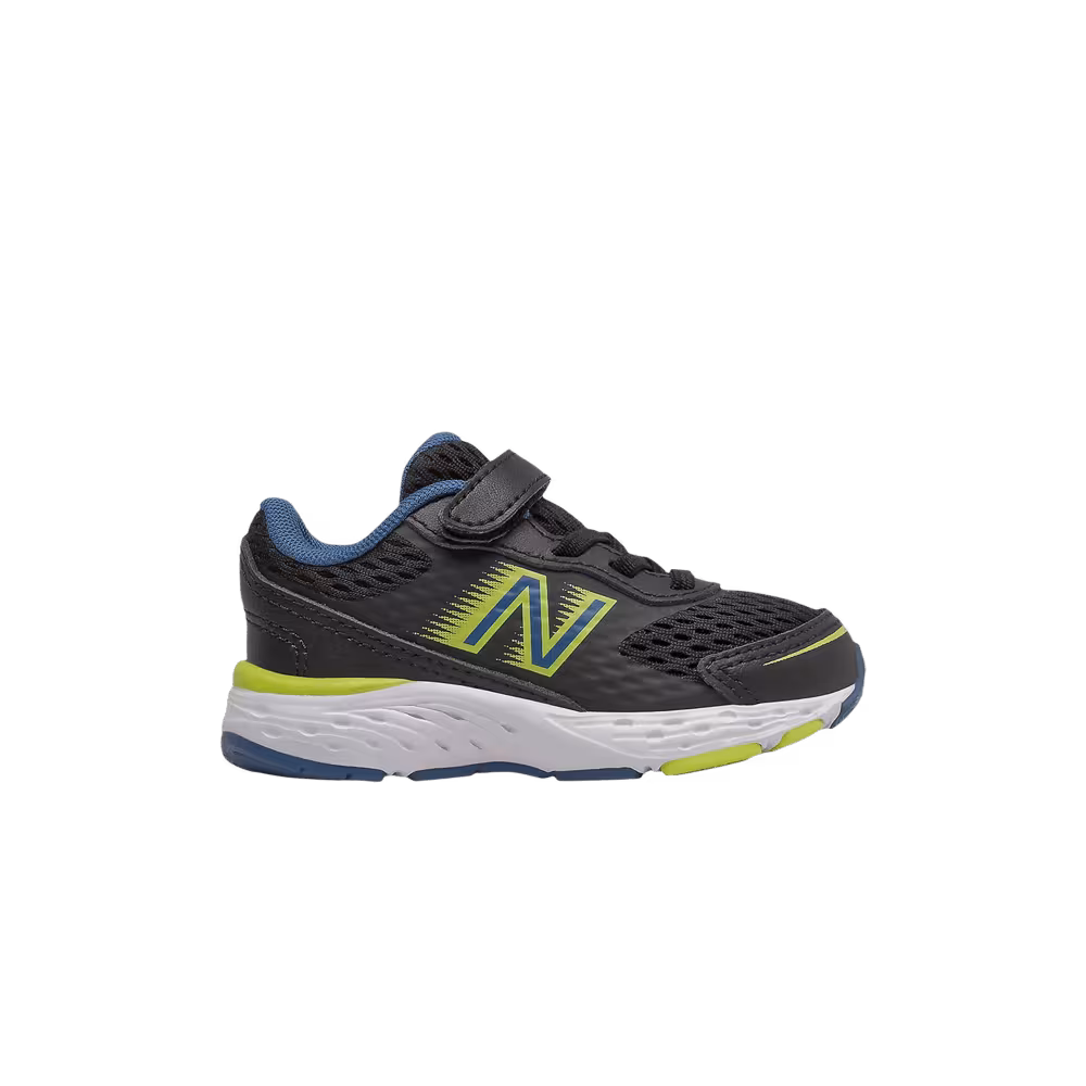 New Balance 680v6 Bungee Toddler Black Oxygen Blue Yellow