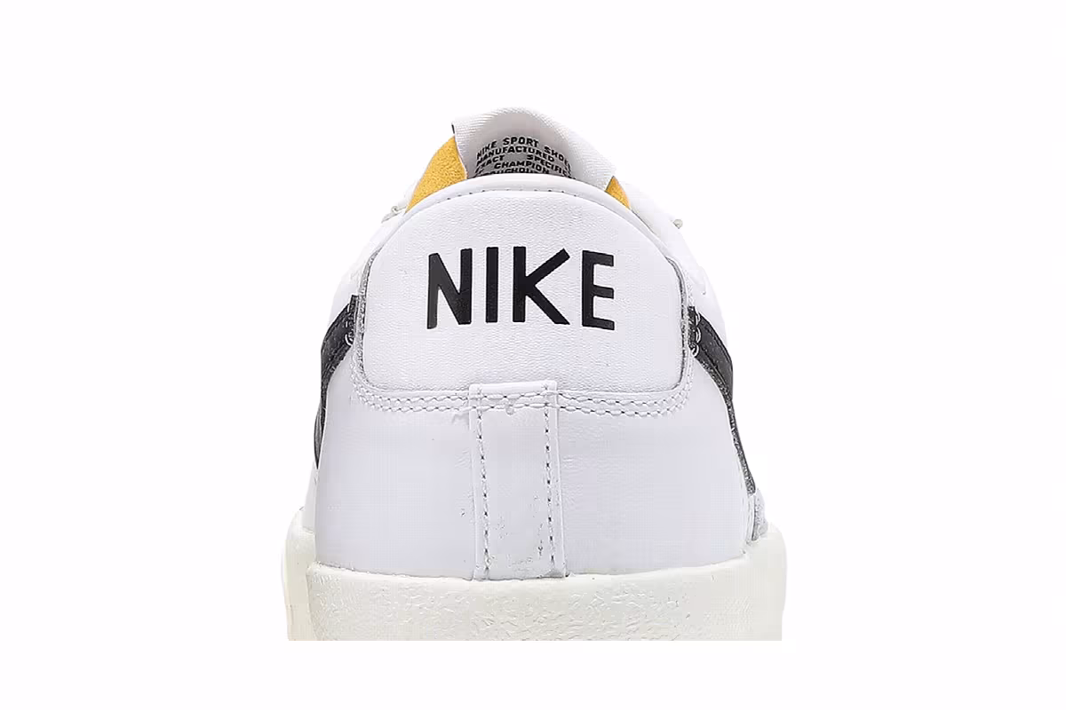 Nike Men's Blazer Low White Black, view 8