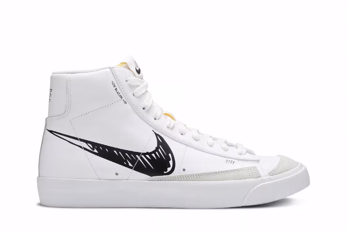 Nike Blazer Mid 77 Sketch - Black, view 2