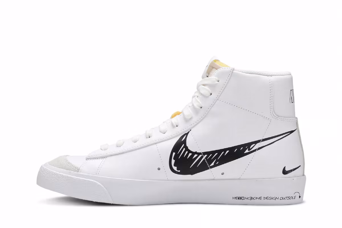 Nike Blazer Mid 77 Sketch - Black, view 4