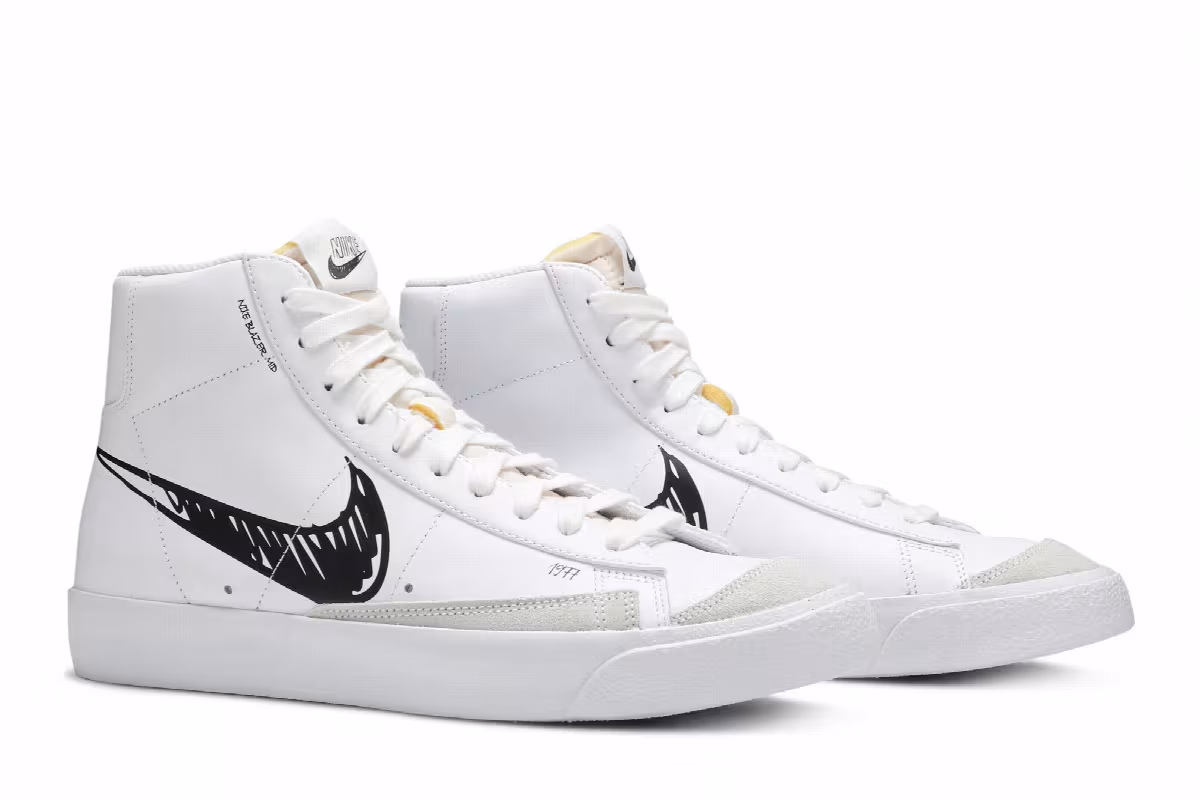 Nike Blazer Mid 77 Sketch - Black, view 9