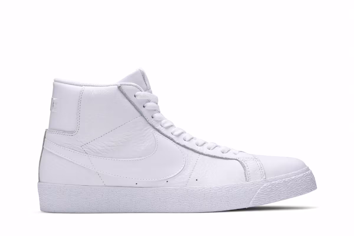 Nike Zoom Blazer Mid SB Triple White, view 2