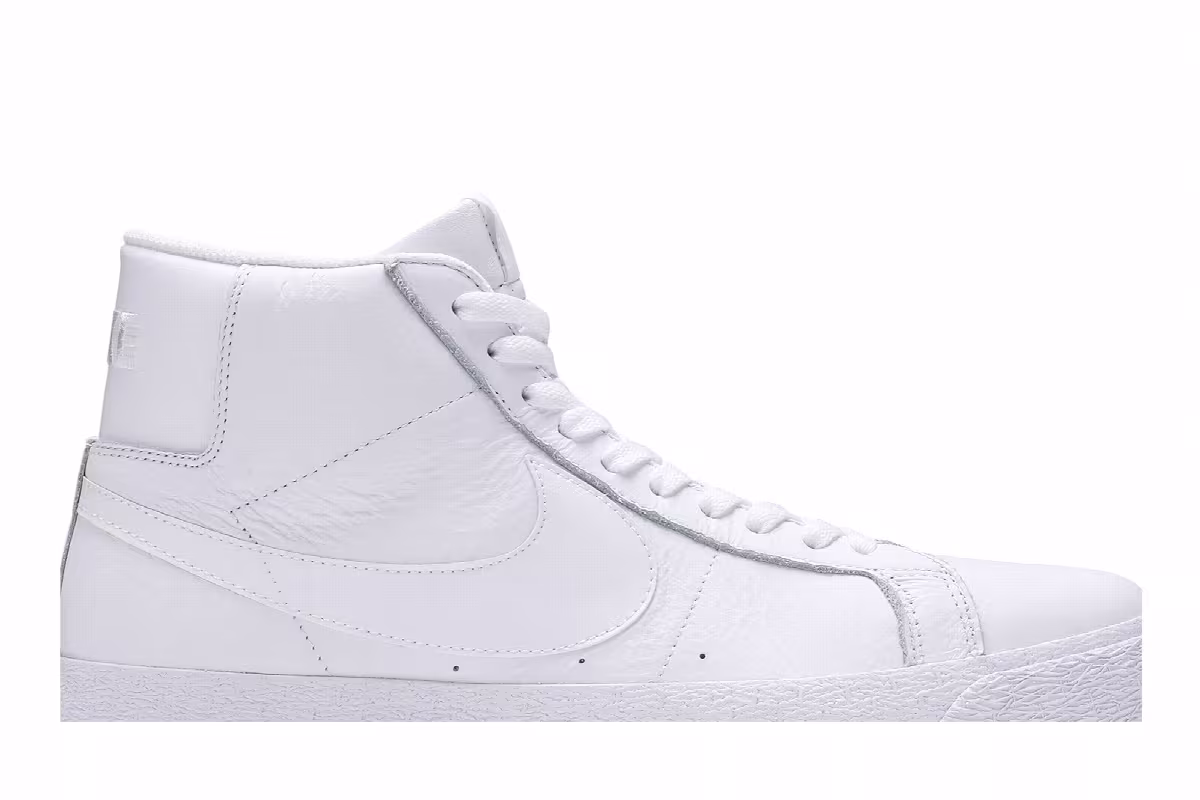 Nike Zoom Blazer Mid SB Triple White, view 3