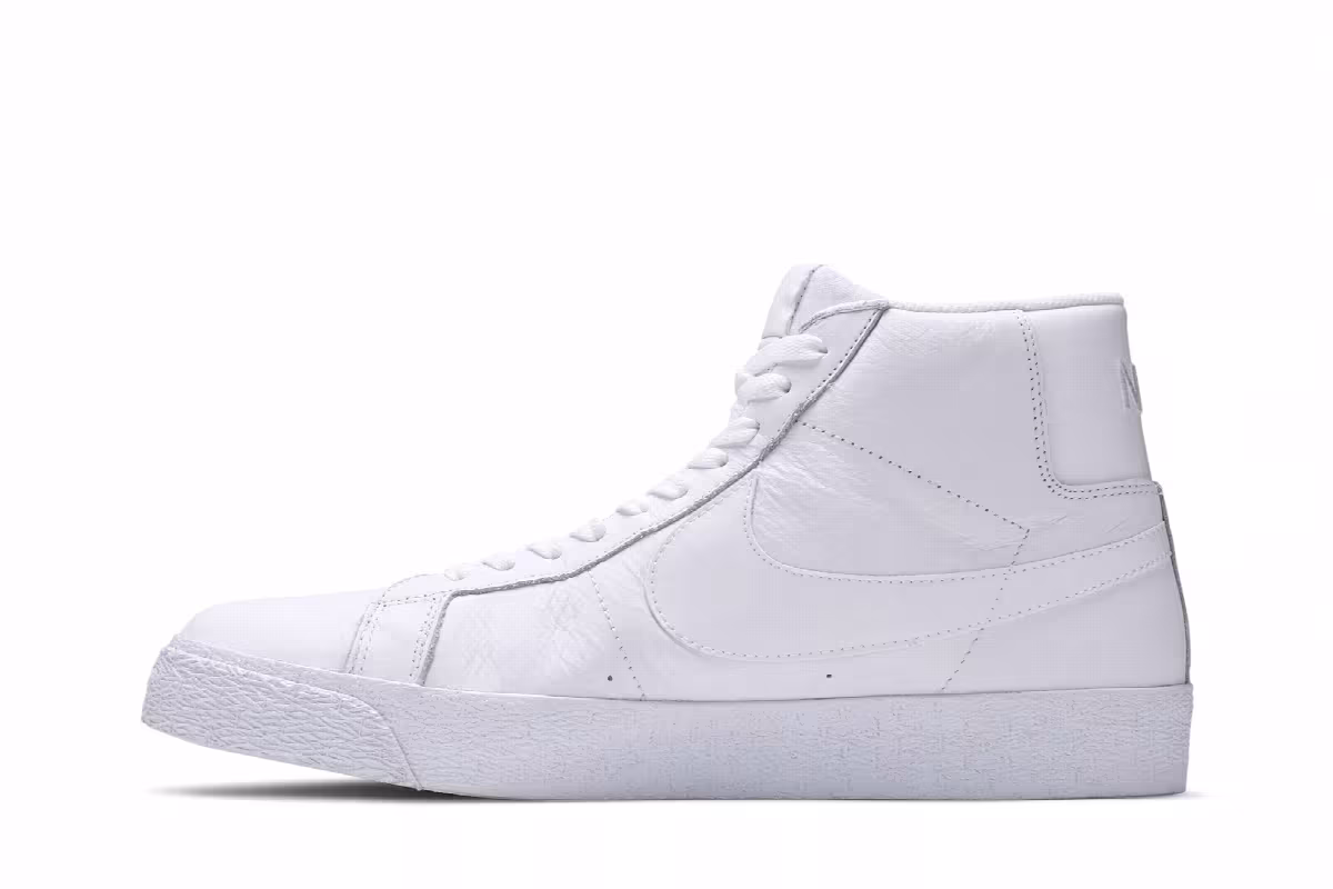 Nike Zoom Blazer Mid SB Triple White, view 4