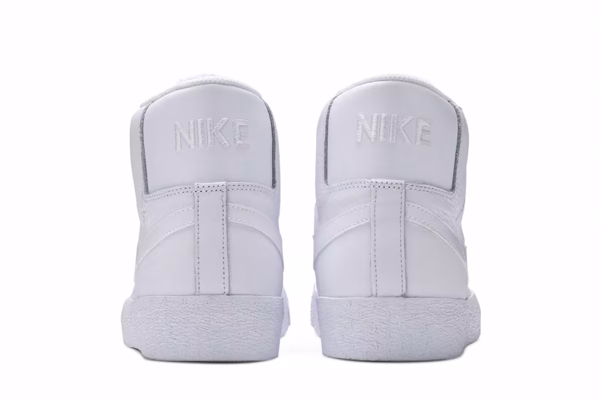 Nike Zoom Blazer Mid SB Triple White, view 7