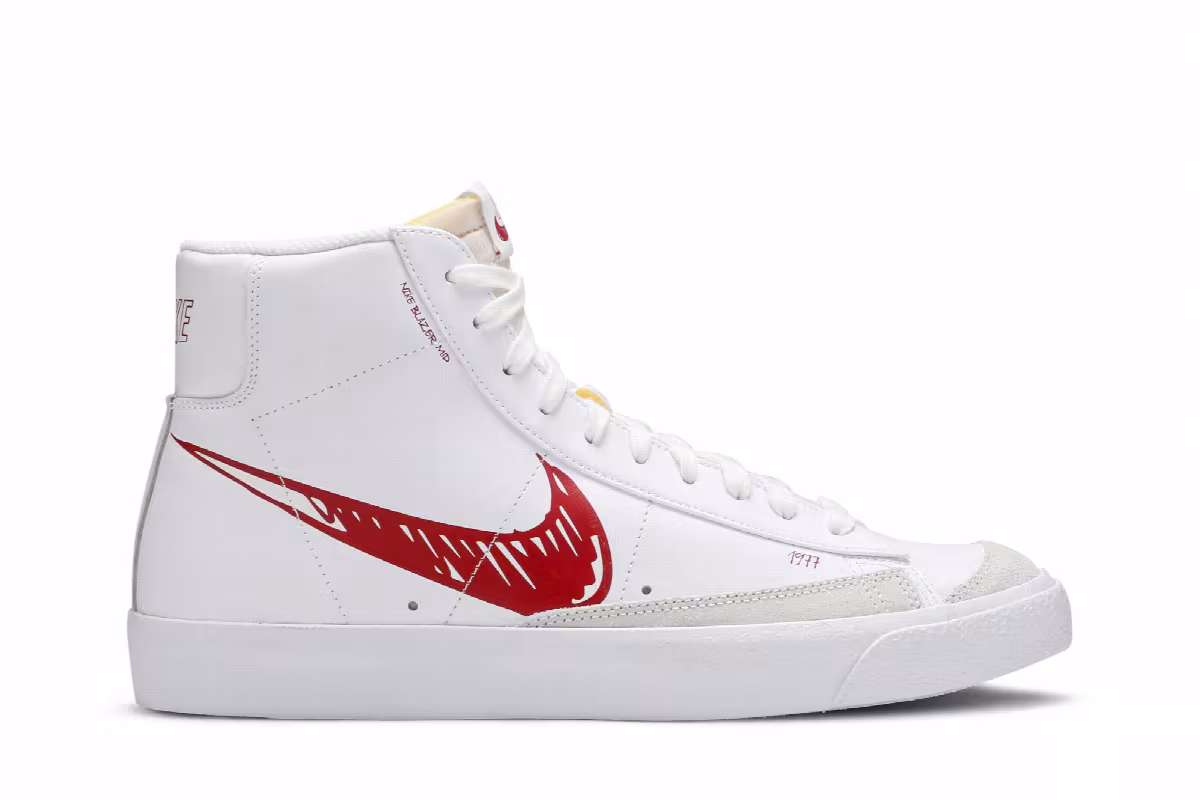 Nike Blazer Mid 77 Sketch - Red, view 2