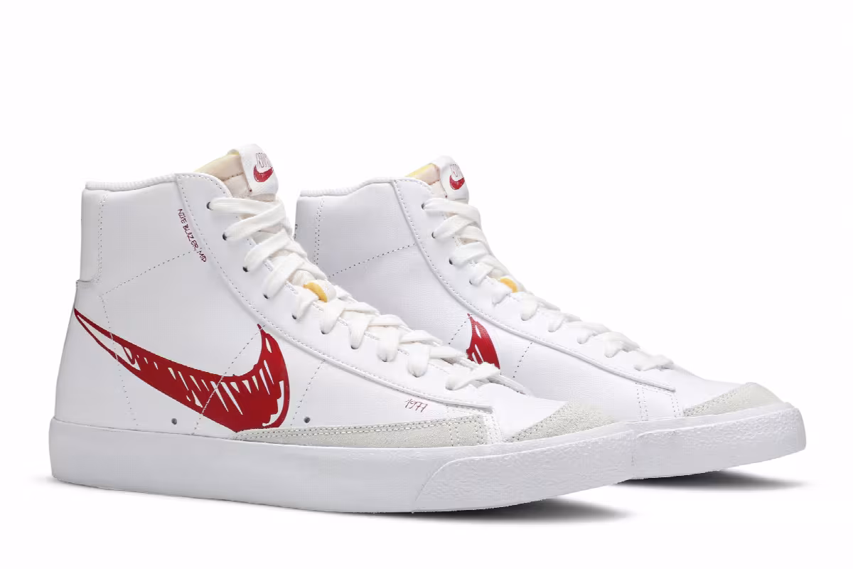 Nike Blazer Mid 77 Sketch - Red, view 9