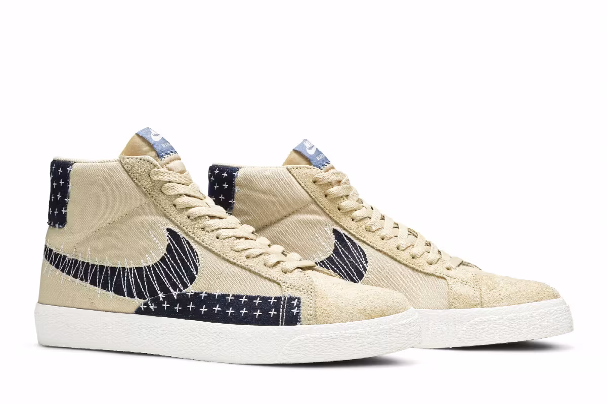 Nike Blazer Mid SB Sashiko Pack - Sesame, view 9
