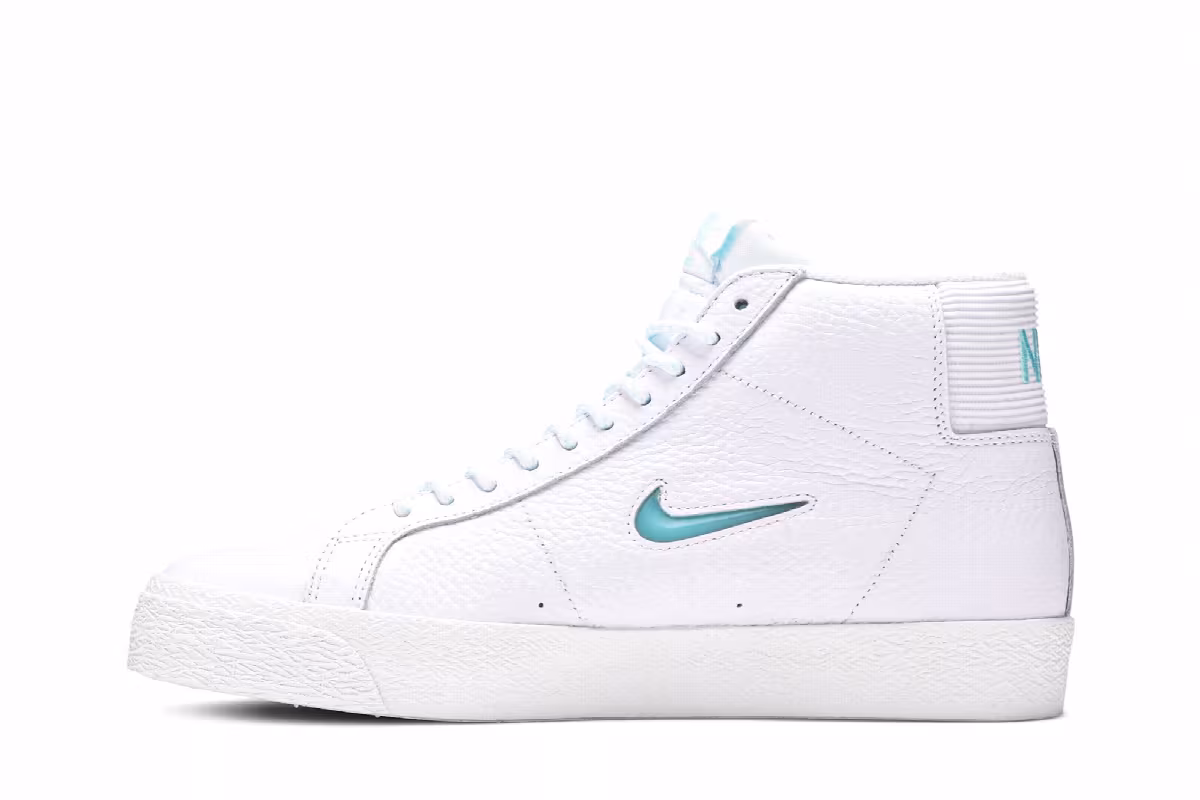 Nike Zoom Blazer Mid Premium SB White Glacier Ice Jewel, view 4