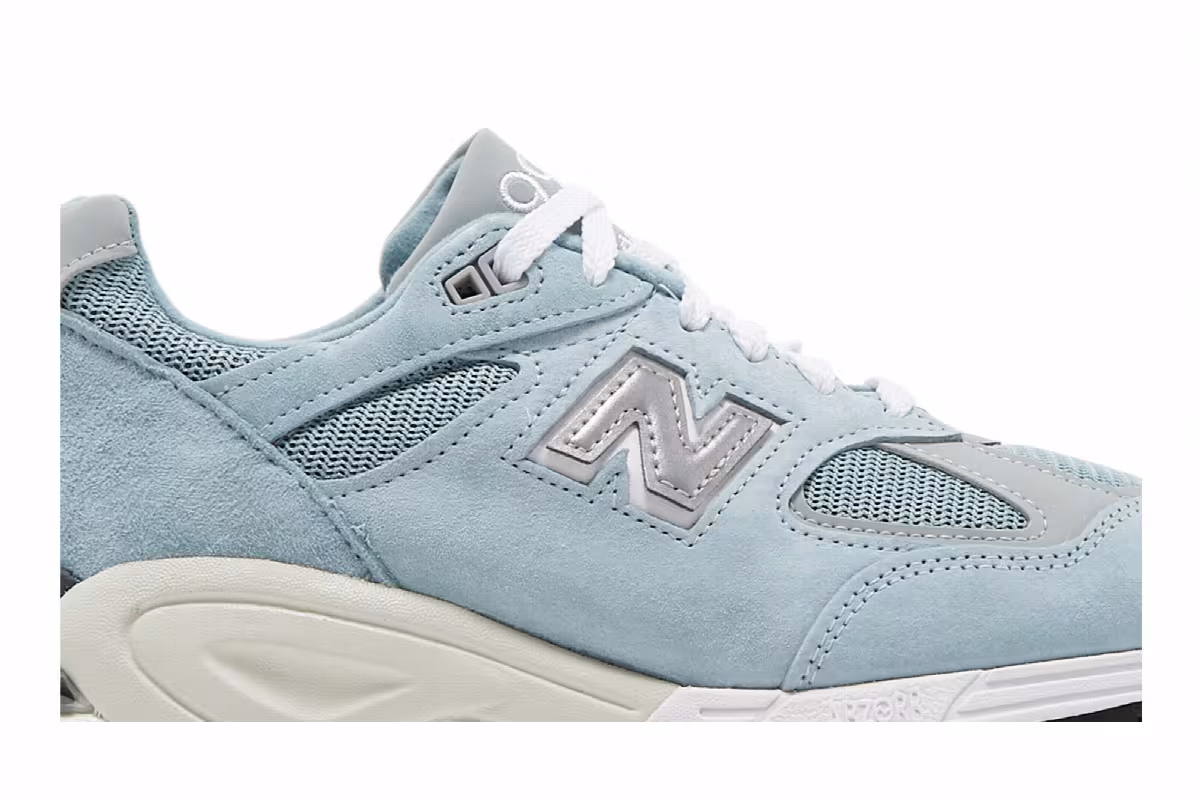Kith x New Balance 990v2 Made in USA Storm Blue, view 3