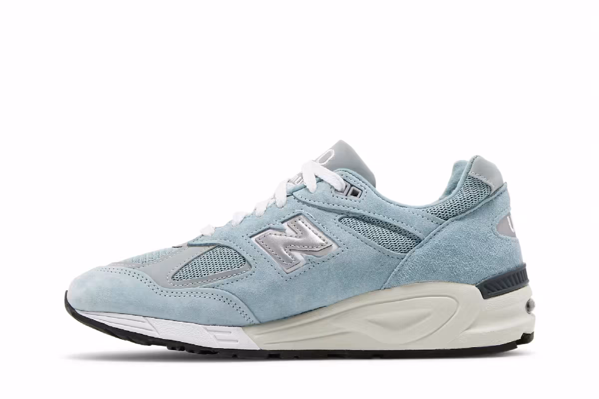 Kith x New Balance 990v2 Made in USA Storm Blue, view 4