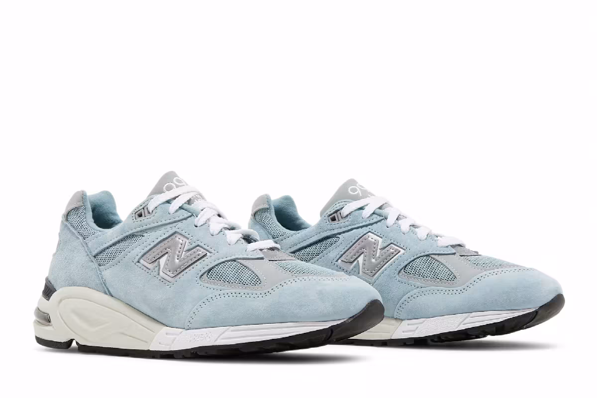 Kith x New Balance 990v2 Made in USA Storm Blue, view 9
