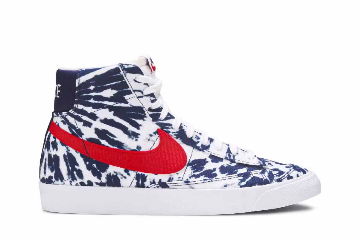 Nike Blazer Mid Blue Tie-Dye, view 2