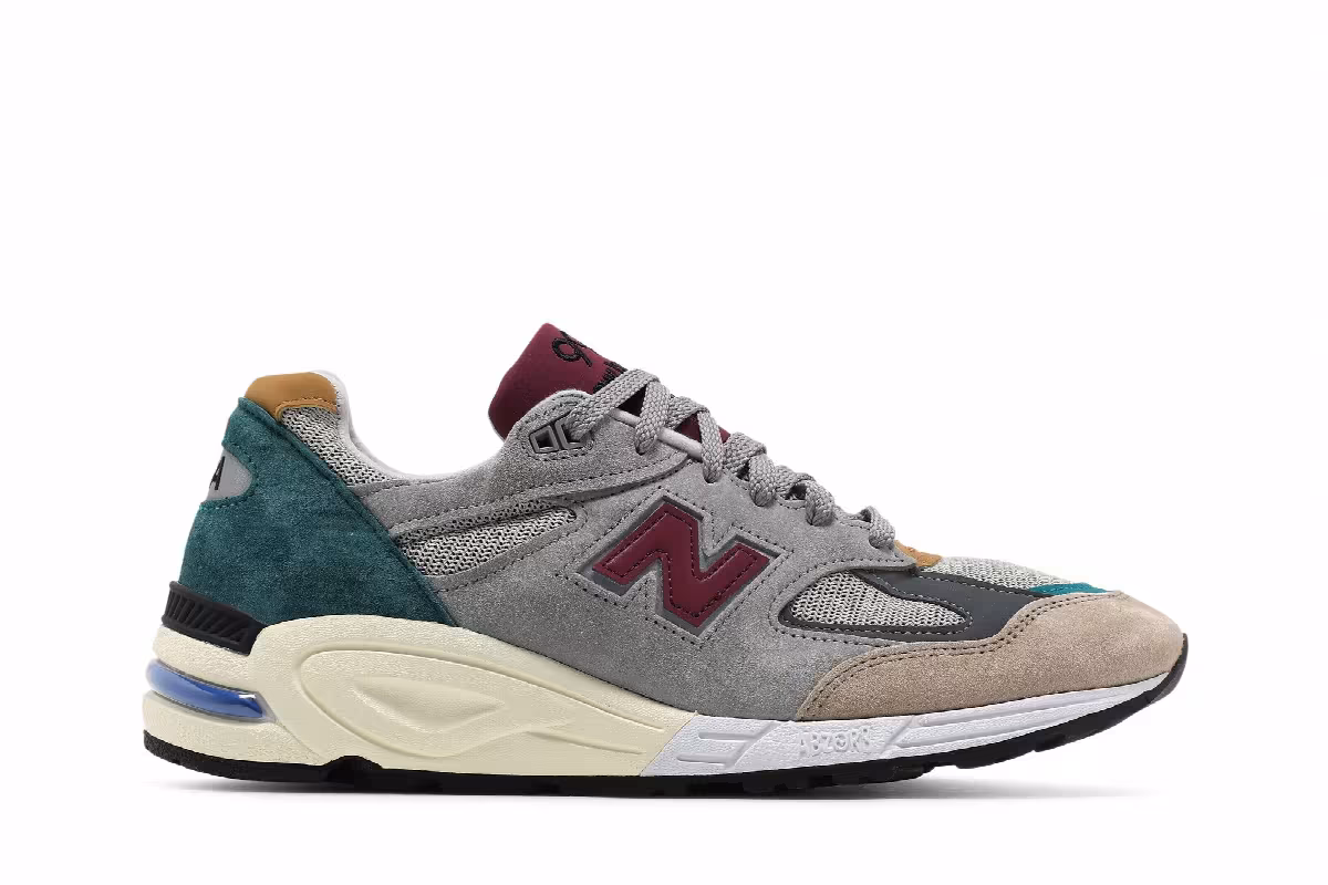 New Balance 990v2 Made in USA Grey Multi, view 2