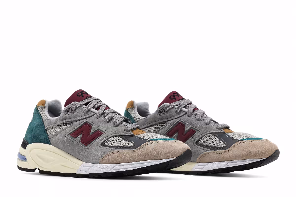 New Balance 990v2 Made in USA Grey Multi, view 9