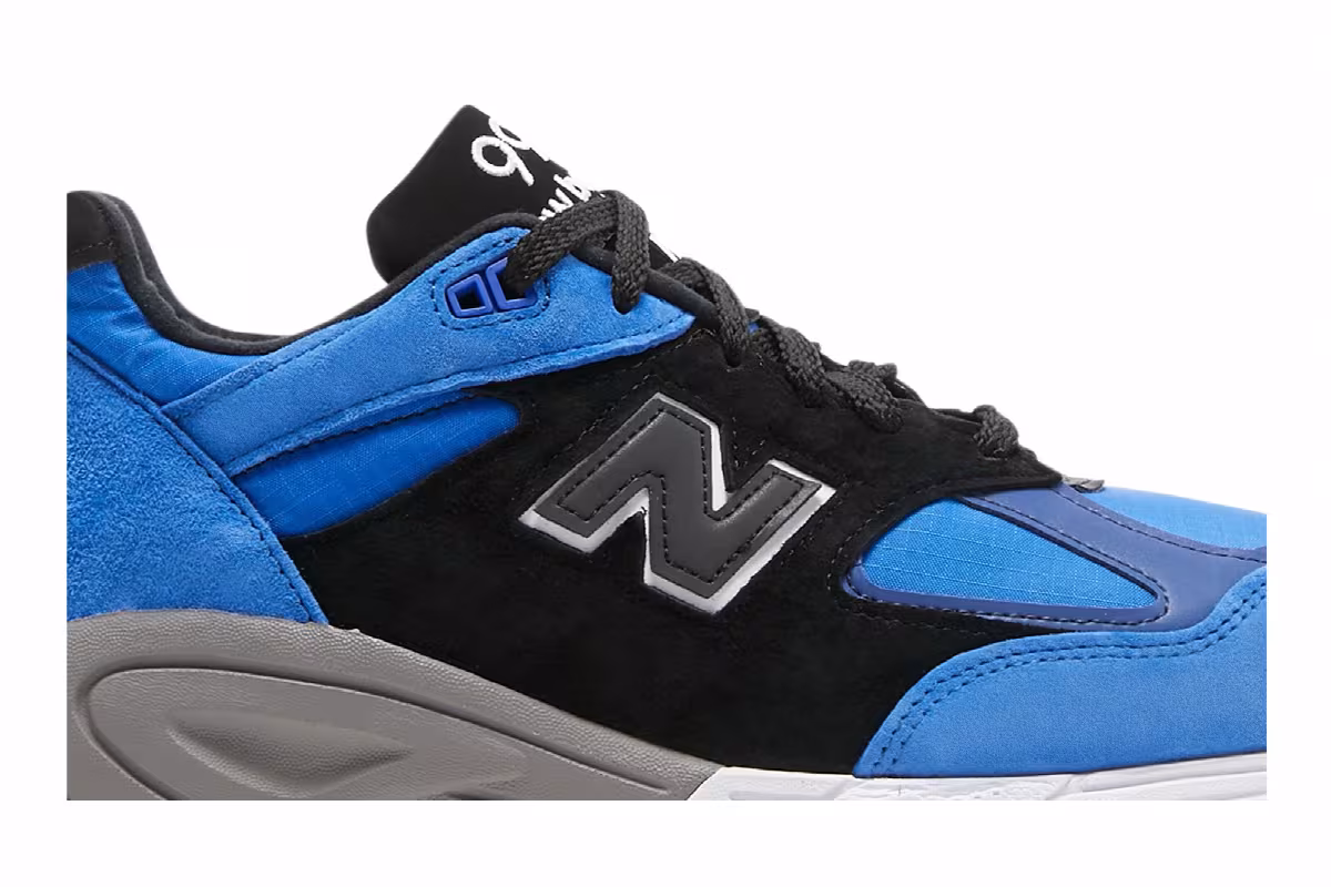 New Balance 990v2 Made in USA Blue Suede, view 3