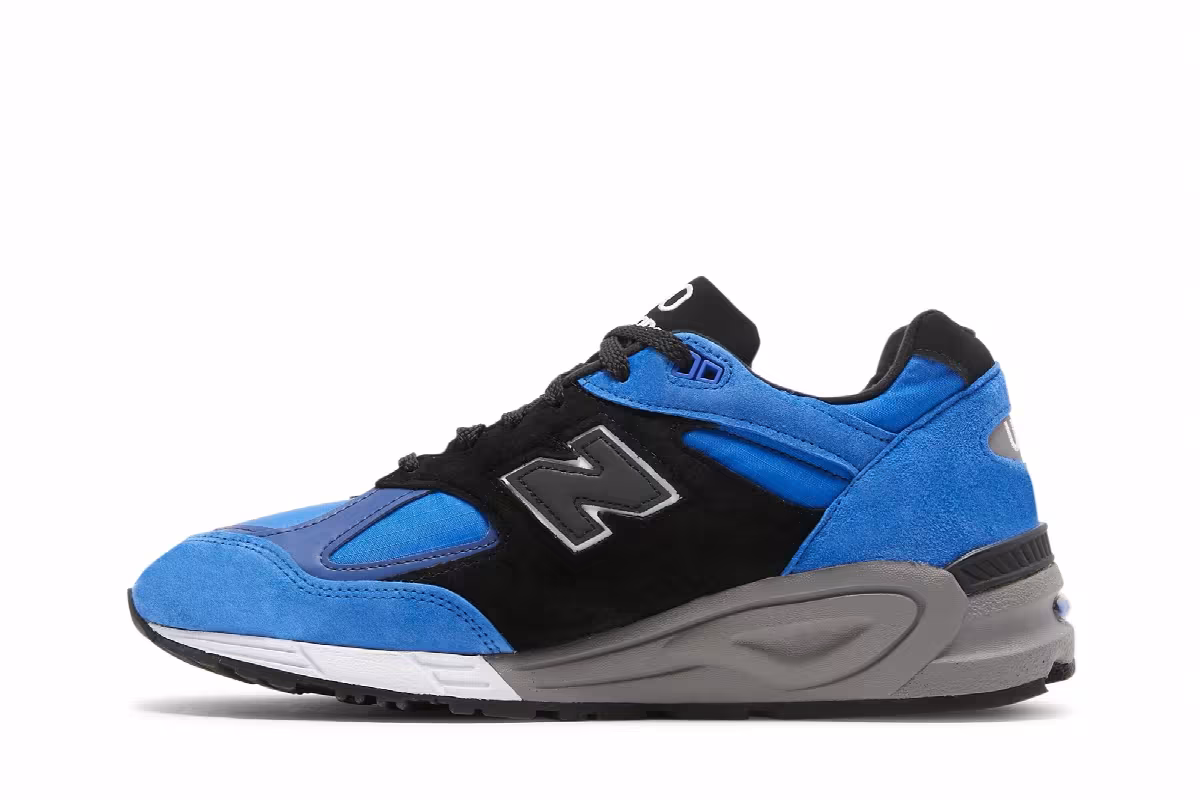 New Balance 990v2 Made in USA Blue Suede, view 4