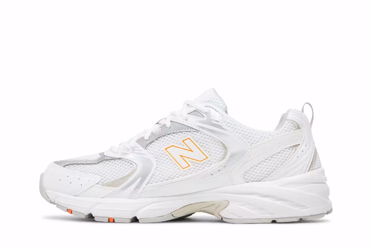 New Balance 530 Silver Metallic Team Orange, view 4