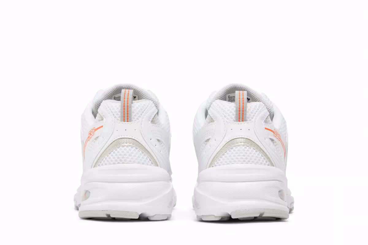 New Balance 530 Silver Metallic Team Orange, view 7