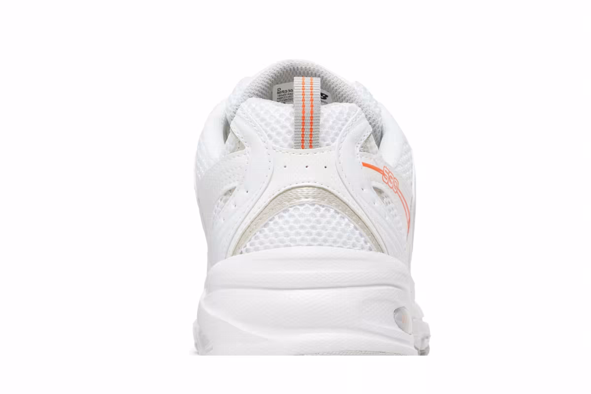 New Balance 530 Silver Metallic Team Orange, view 8