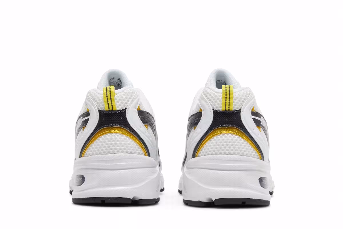 New Balance 530 White Citra Yellow, view 7