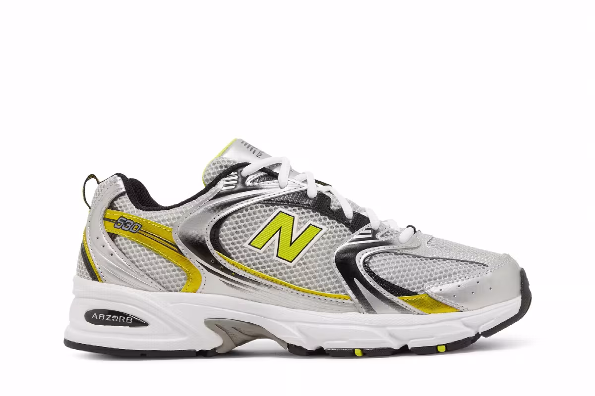 New Balance 530 Silver Yellow, view 2
