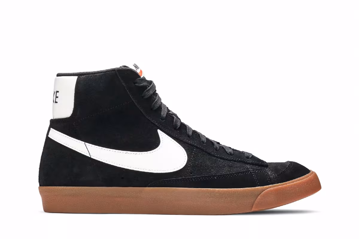 Nike Blazer Mid 77 Suede Black Gum, view 2