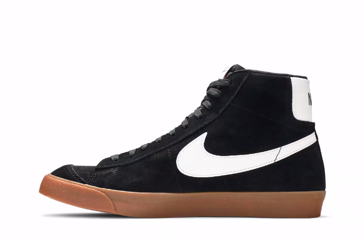 Nike Blazer Mid 77 Suede Black Gum, view 4