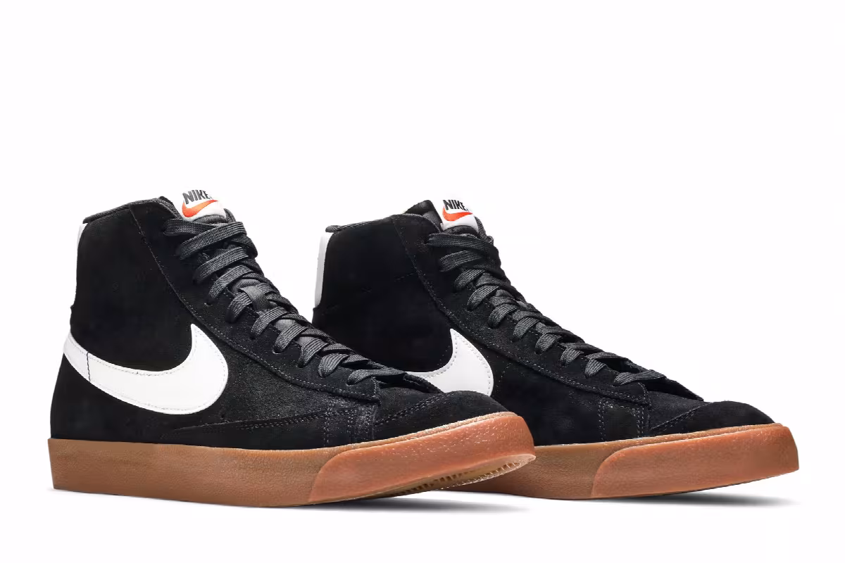 Nike Blazer Mid 77 Suede Black Gum, view 9
