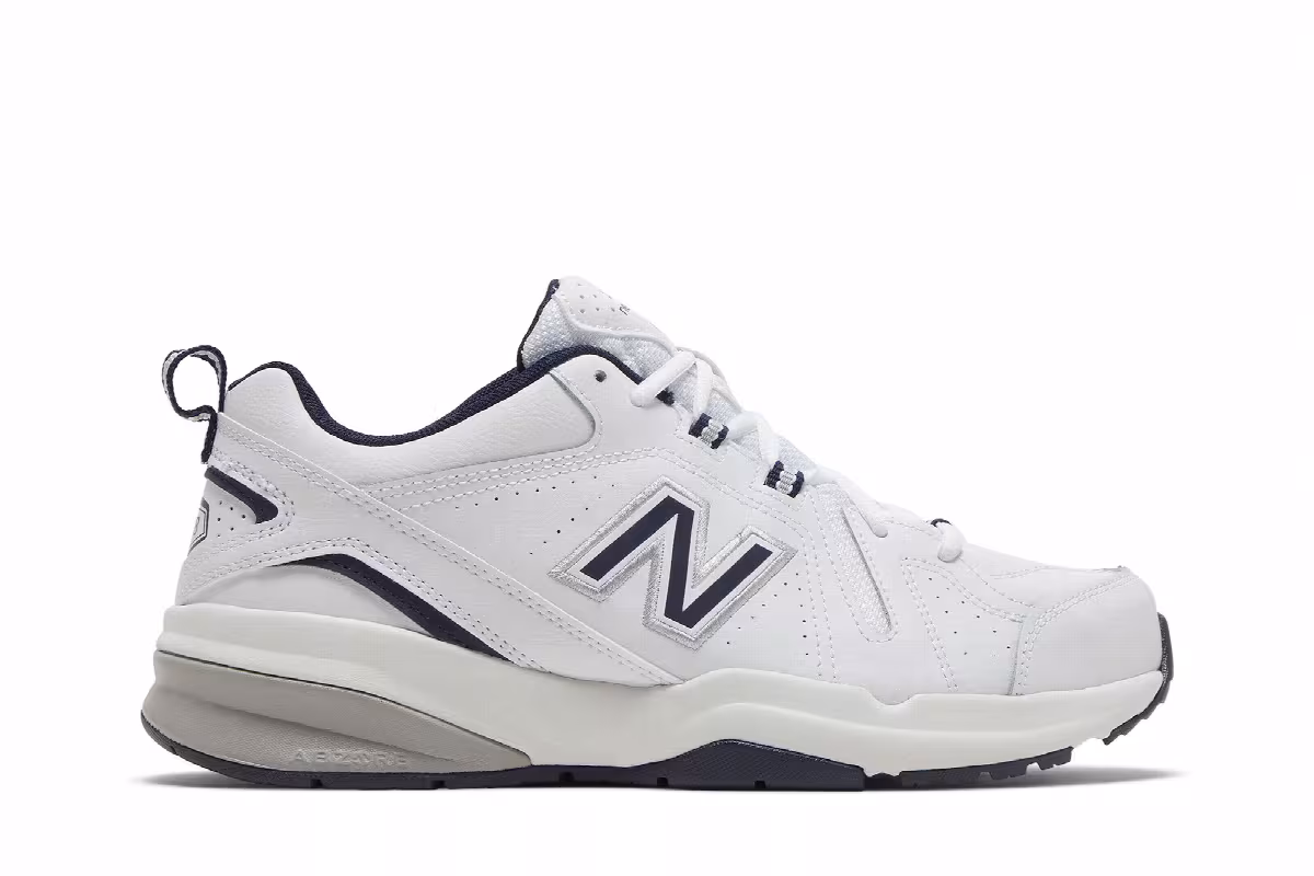 New Balance 608v5 White Navy, view 2