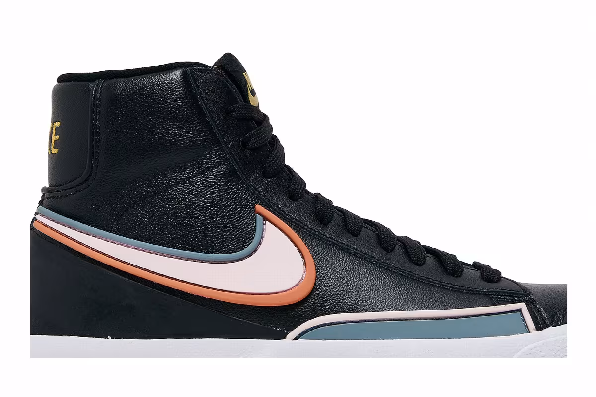 Nike Women's Blazer Mid Black Ozone Blue, view 3