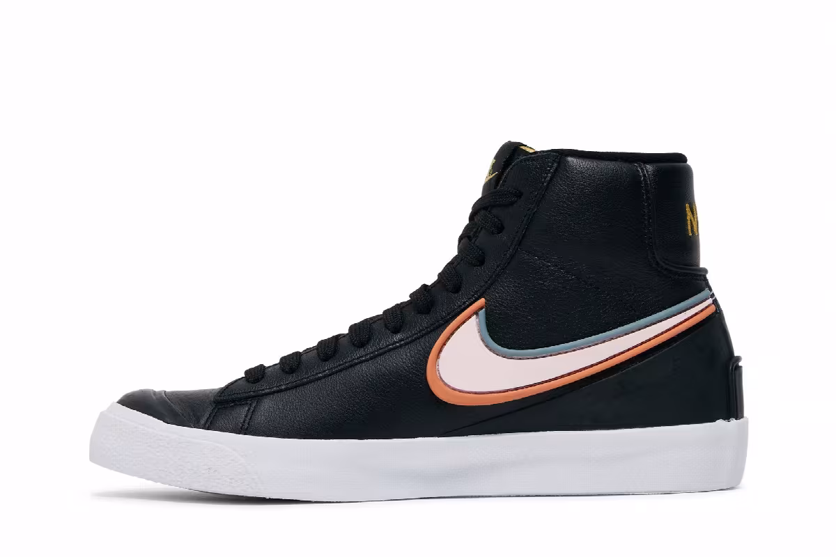 Nike Women's Blazer Mid Black Ozone Blue, view 4