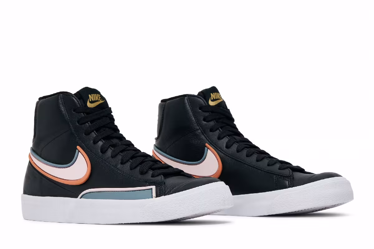 Nike Women's Blazer Mid Black Ozone Blue, view 9